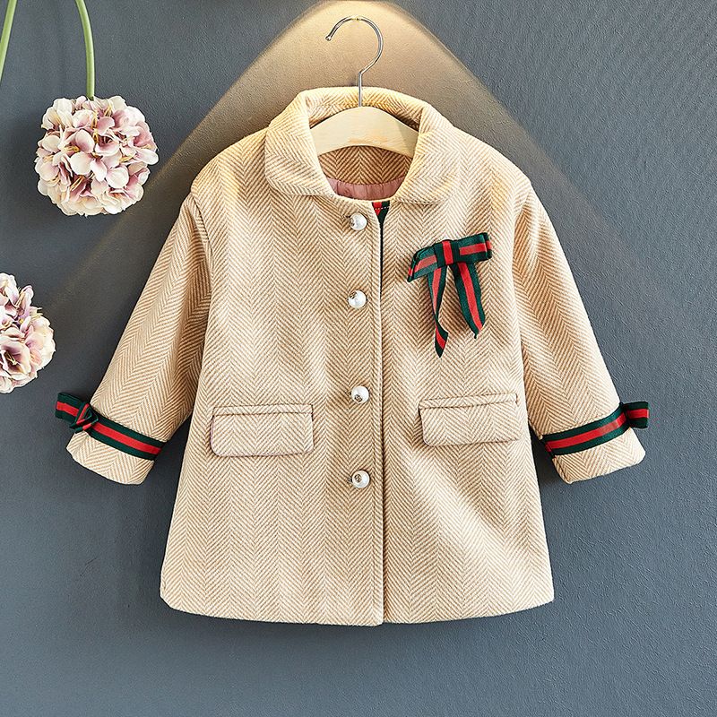 girls navy smart coat