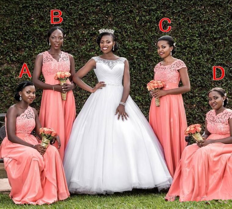 cheap coral bridesmaid dresses