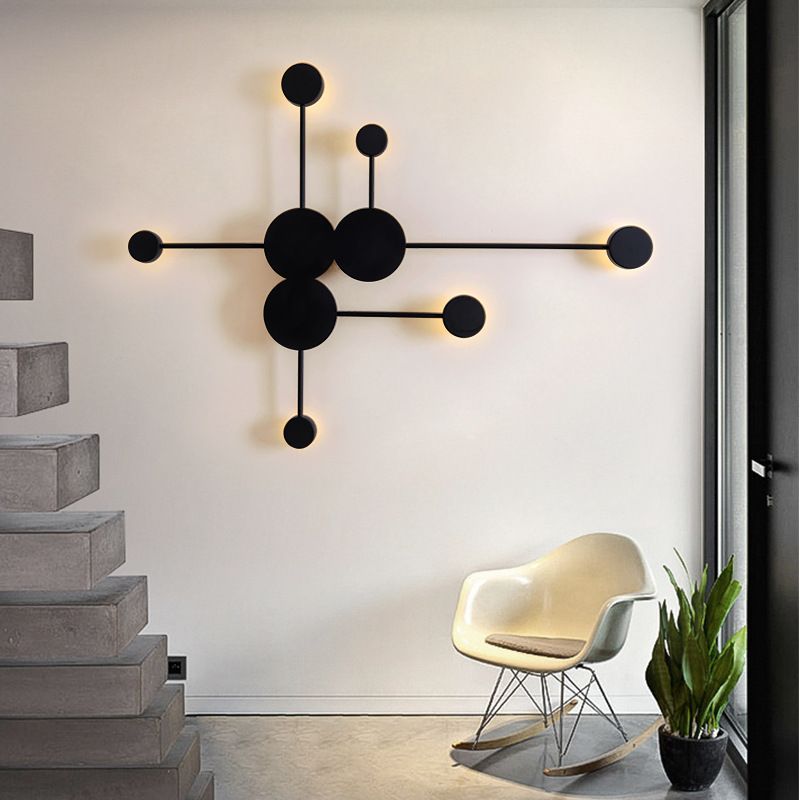 NEW Minimalist Art Dots Wall Light Modern LED Living Room Wall Lamp ...