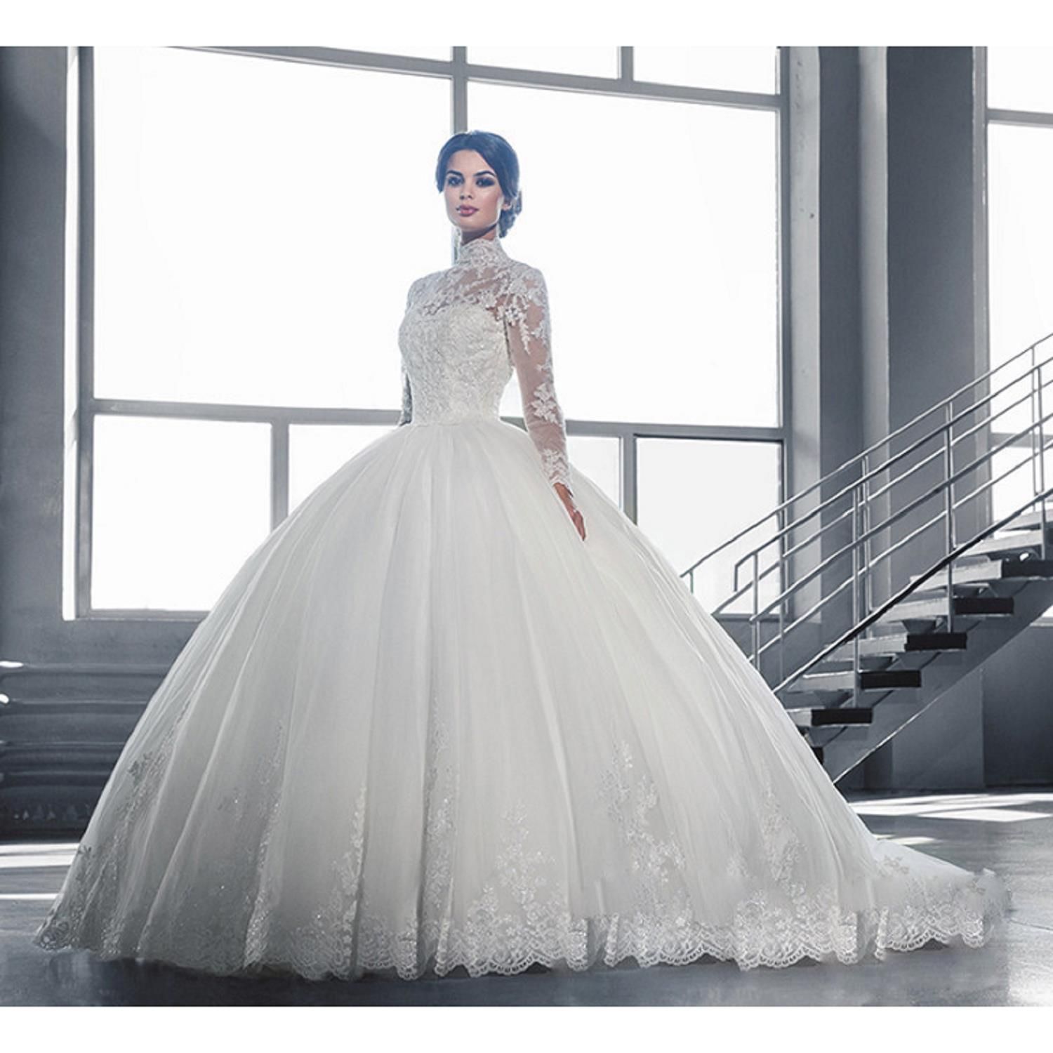 dhgate long sleeve wedding dress