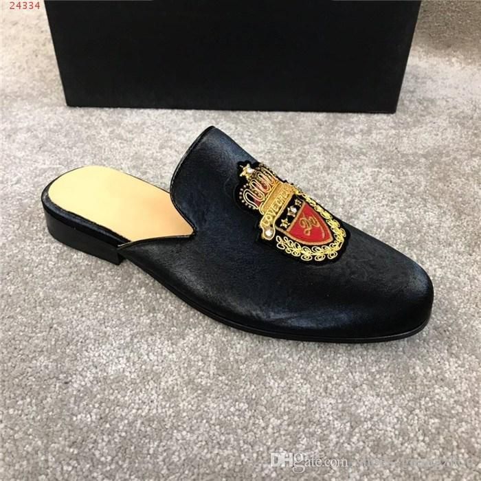 mens leather mule slippers for sale