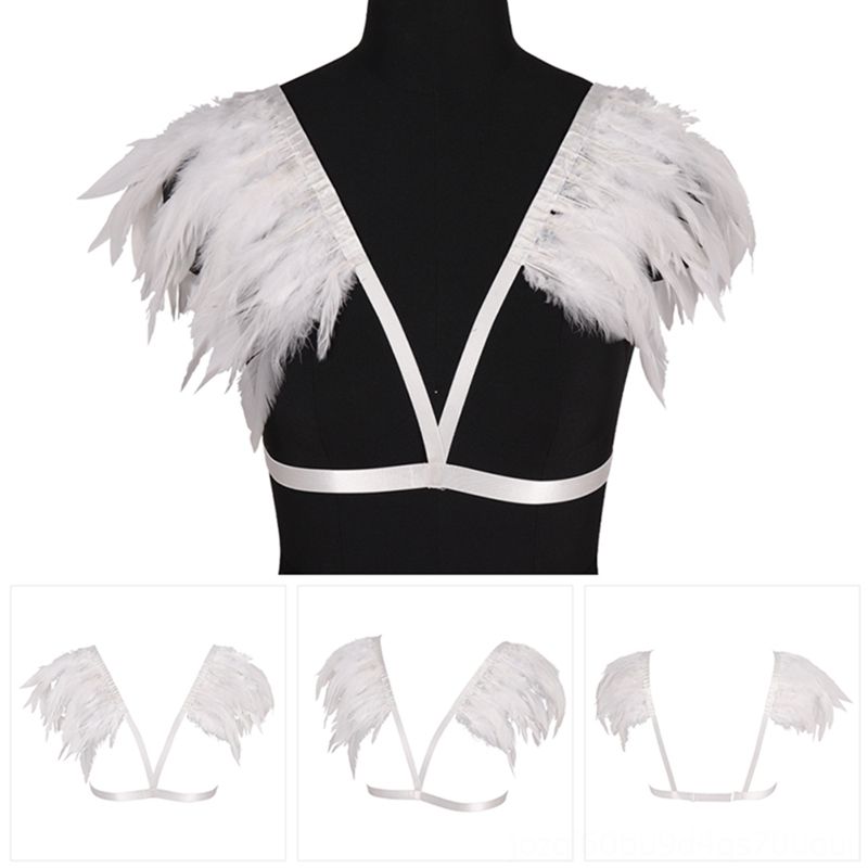 white harness bralette