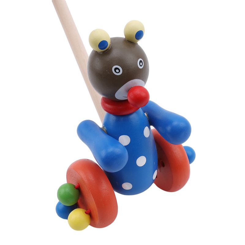 Compre Niños Juguetes De Madera Animales De Dibujos Animados Lindos Juguetes Divertidos De Coches De Madera Niños Bebé Rompecabezas Carrito De Compras Juguetes Empujar Madera Juguete A 14,13 € Del Windstore | DHgate.Com
