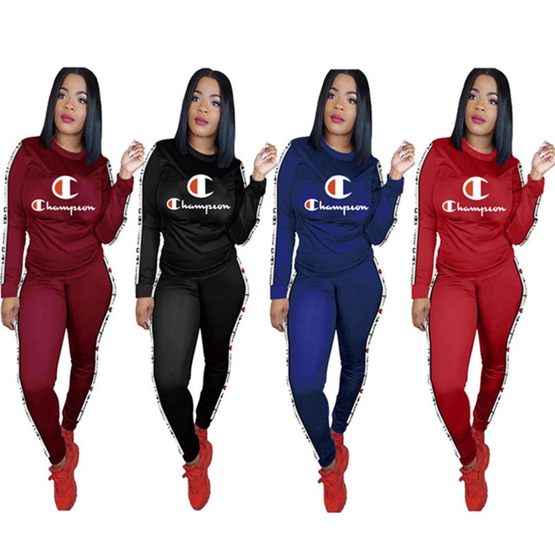 Brote híbrido Cliente Champions Women Hoodies Conjunto de 2 piezas Pantalones de ropa deportiva Camisa de manga larga Leggings Brote híbrido Cliente Champions Women Hoodies Conjunto de 2 piezas Pantalones de ropa deportiva Camisa de manga larga Leggings