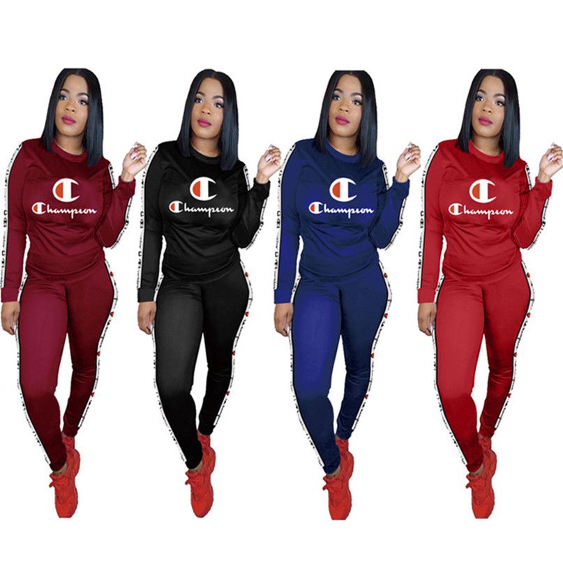 Champions Hoodies Conjunto de 2 piezas Pantalones de Camisa de manga larga Leggings