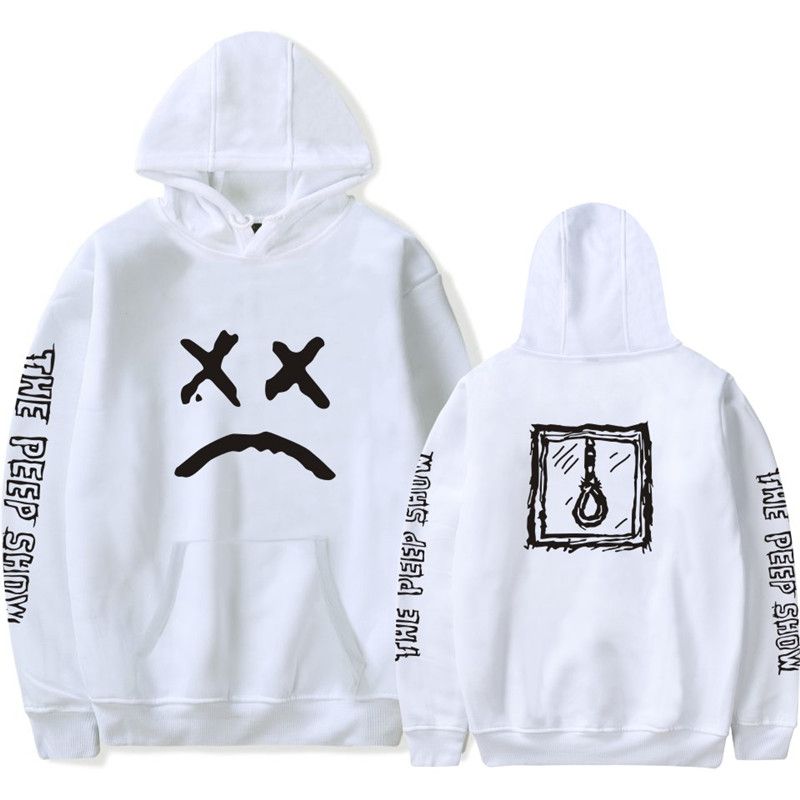 lil peep half colored moletom com capuz
