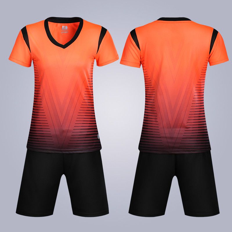 Women Soccer Jersey Sets Female Sport Kit Volleyball Football 