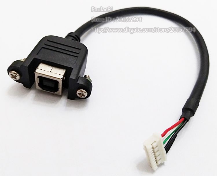 USB B Female Panel Mount To 5 Pin Motherboard Printer CabLU
