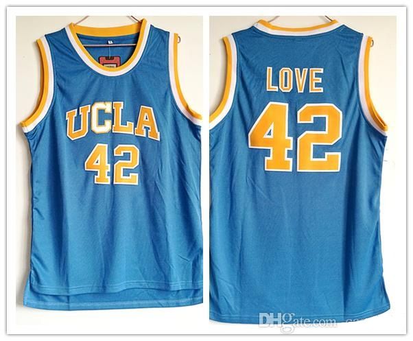 Basketball Jerseys Kevin Love #42 College Jersey Sewn Blue