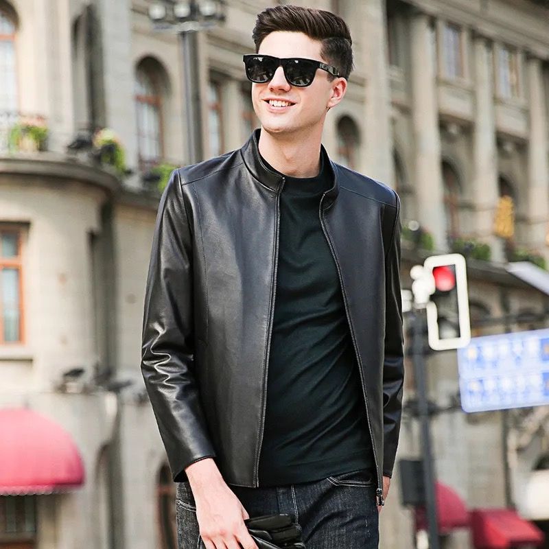 casual leather jacket mens