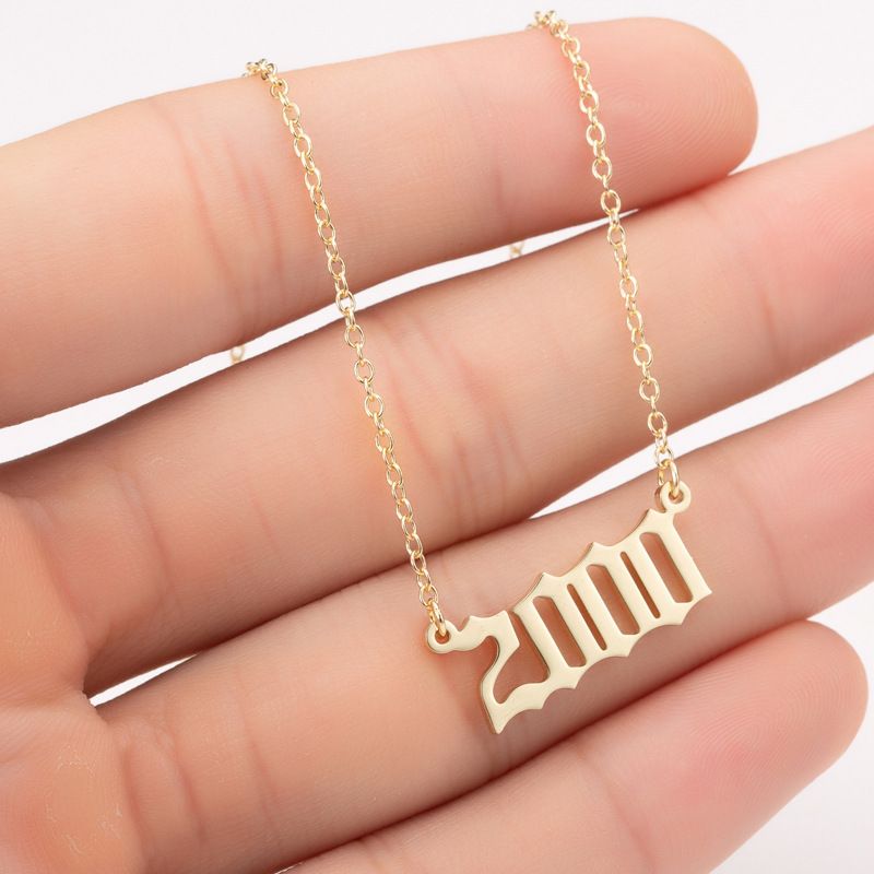 Number Pendant Necklace 