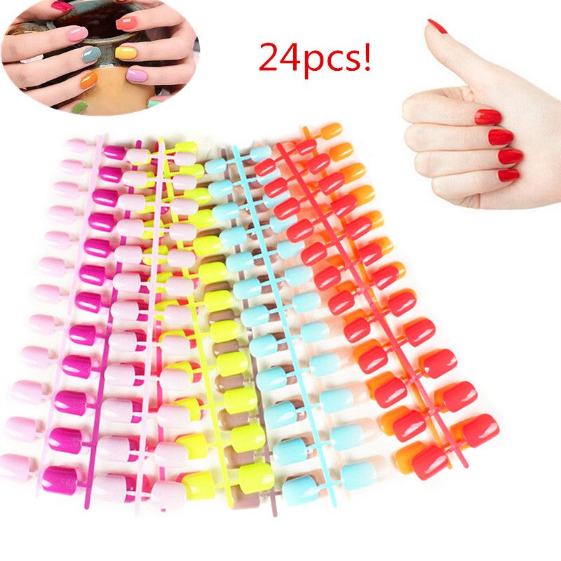 Nail Art Decorations Made Up Short Artificial Finger Fake Nails Matte False Nails Abs Tips Press On Short Round Cheap Acrylic Nails Fake Fingernails From Ruhui 11 64 Dhgate Com