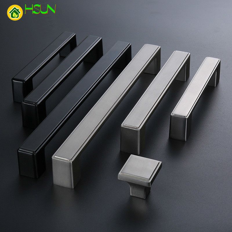 2019 Square Black Kitchen Cabinet Handles And Knob Wardrobe