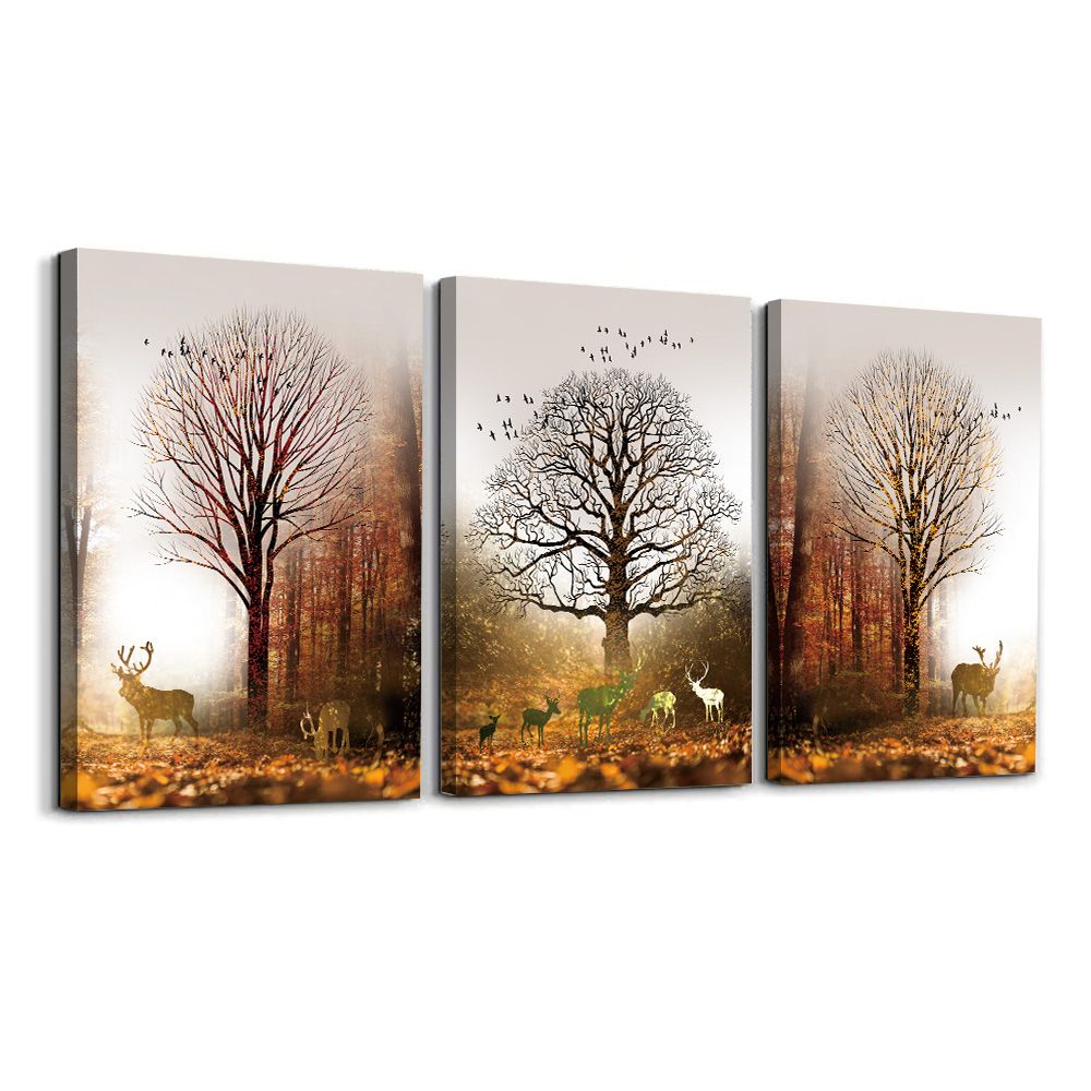 2021 Canvas Wall Natural Scenery Painting Stretched Framed Prints Artwork For Living Room Pictures Home Decor Ready To Hang 3 Panels From Mocoart 51 16 Dhgate Com