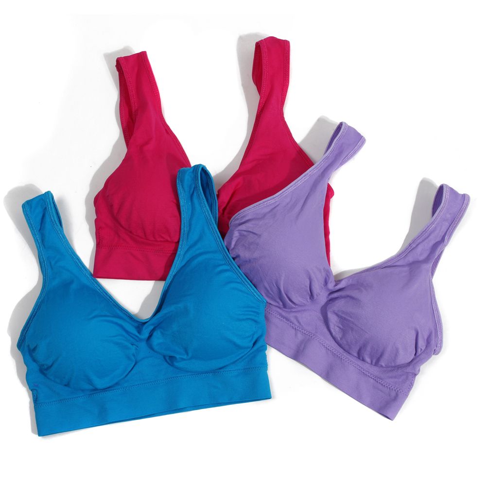 3PCS Genie Bra With Removable Pads Women's Two-double Shapers Shape Wear Vest 3PCS Genie Bra With Removable Pads Women's Two-double Shapers Shape Wear Vest