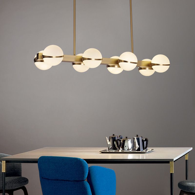 Art Deco Copper Chandelier Lighting Opal Glass Ball Suspended Light Fixture Kitchen Dinning Room Luxury Hanging Luminaire Nordic From Wenyiyi 199 84 Dhgate Com Art Deco Copper Chandelier Lighting, Art Nouveau Light Fixtures Kitchen