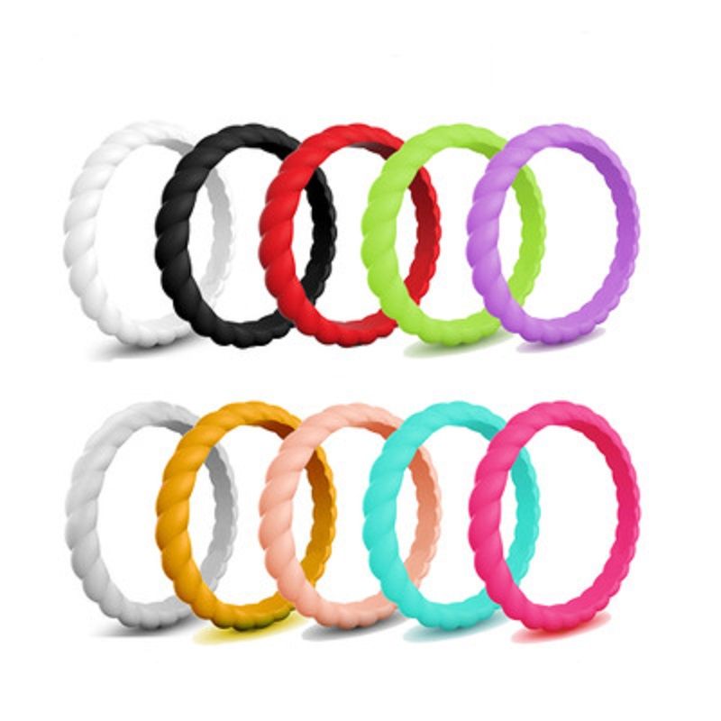 Braided sales silicone rings