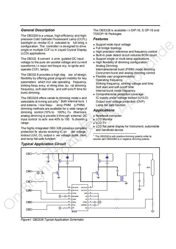 OB3350CP LED Driver IC Datasheet, Pinout, Features