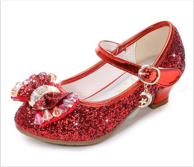 kids red glitter shoes