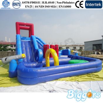 2020 Funny Inflatable Slides Bouncy Castle Water Park Slide Pool