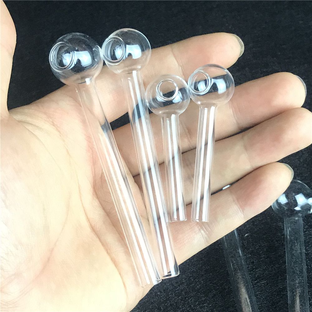 2020 6cm 10cm Glass Oil Burner Pipe Mini Thick Pyrex Oil Burner Pipes