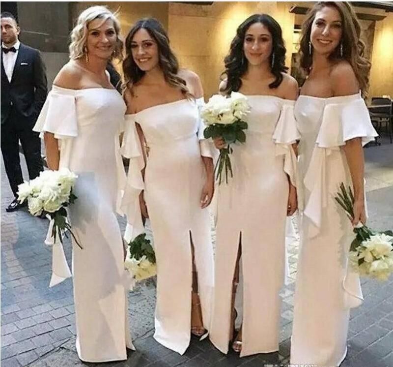 ivory maid of honor dresses