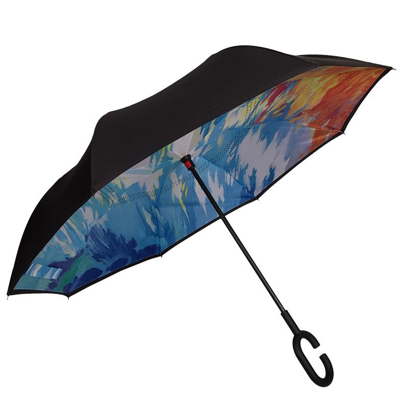 aquí Polinizador digestión C Manija Paraguas Paraguas invertidos Protección no automática Paraguas  soleado Paraguas Lluvia Paraguas inverso Diseño especial