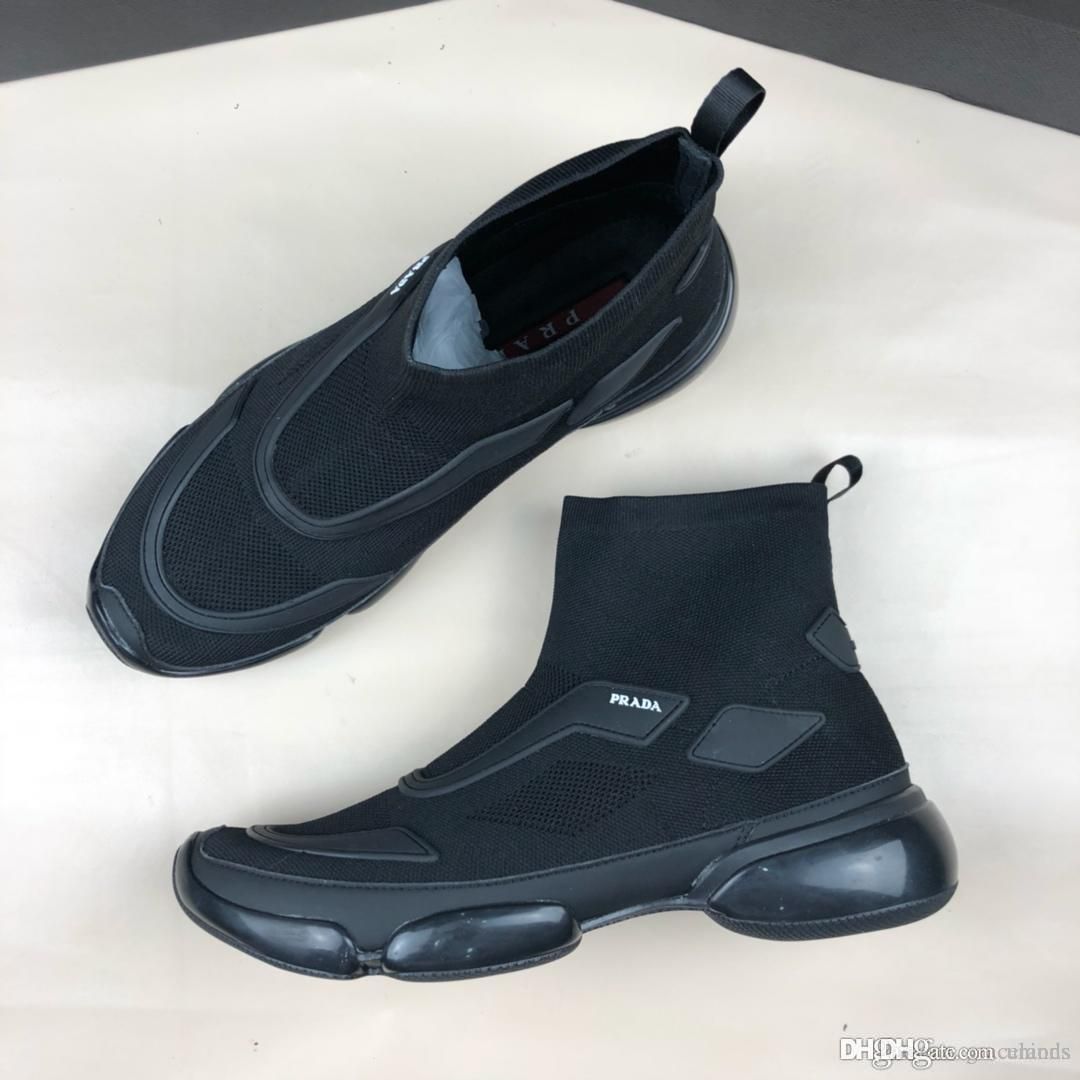 With Box Mens Prada Luxury Man Genuine Leather Shoe Men S