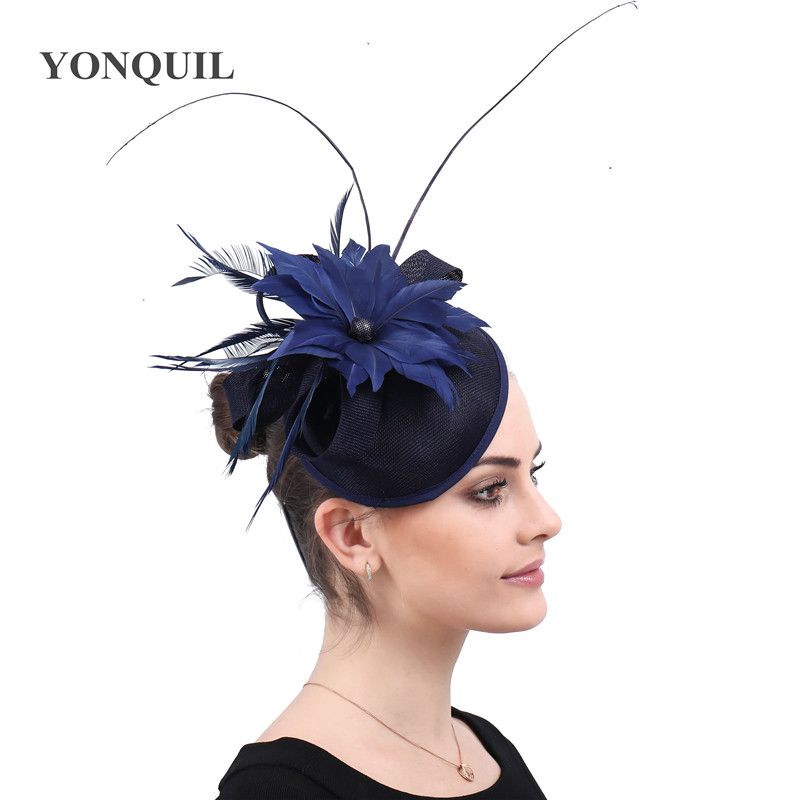 navy fascinator hat headband