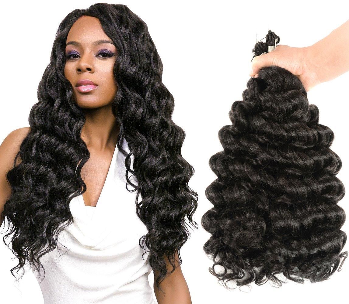 Hot! 6Pcs Full Head 18Inch Ocean Wave Synthetic Hair Natural Black Braids Water Weave Deep Twist Crochet Braids Hair Extensions for Women Hot! 6Pcs Full Head 18Inch Ocean Wave Synthetic Hair Natural Black Braids Water Weave Deep Twist Crochet Braids Hair Extensions for Women