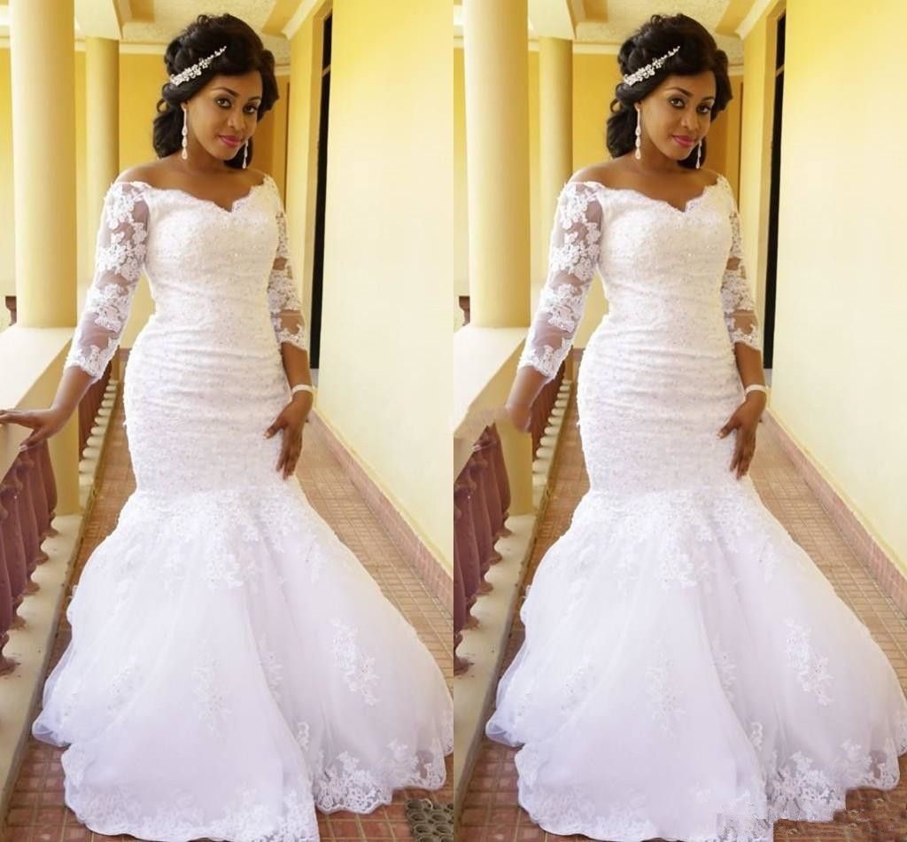 african mermaid wedding dress