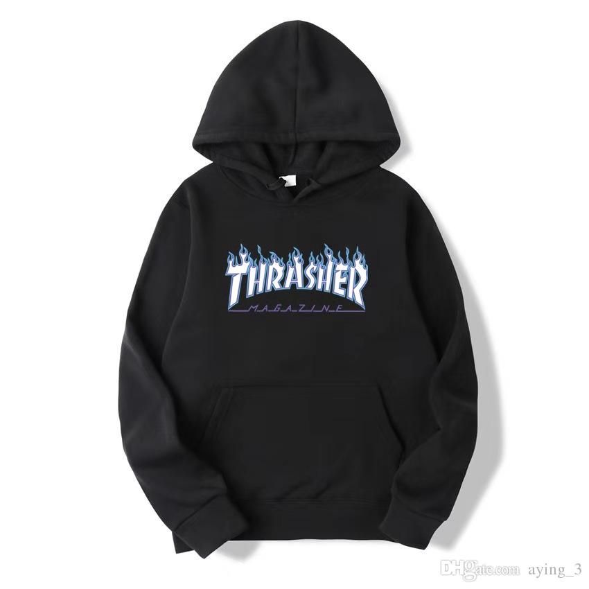 2019 New Spring And Autumn Clothes Thrasher Flame Men And Women Hooded Sweater Models S 3XL Youchenga, $51.88 | DHgate.Com