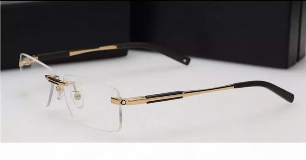 mens designer rimless eyeglasses