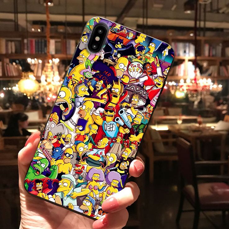 Suministro Al Por Mayor Homero Simpson Negro De Silicona Cubierta De La  Caja Del Teléfono Para El IPhone X XR XS Max 11 11Pro Max 6S 7 8 Plus Bart  Simpson Coque