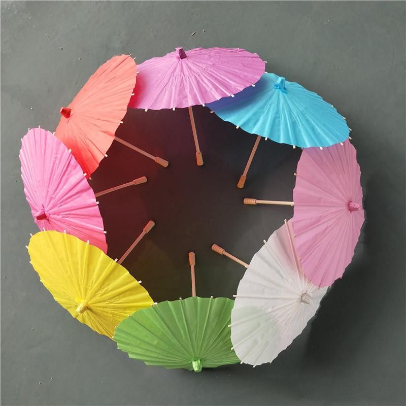 Bridal Wedding Parasols Colorful Paper Diameter 60cm Umbrellas Mini Craft Umbrella Diameter 20