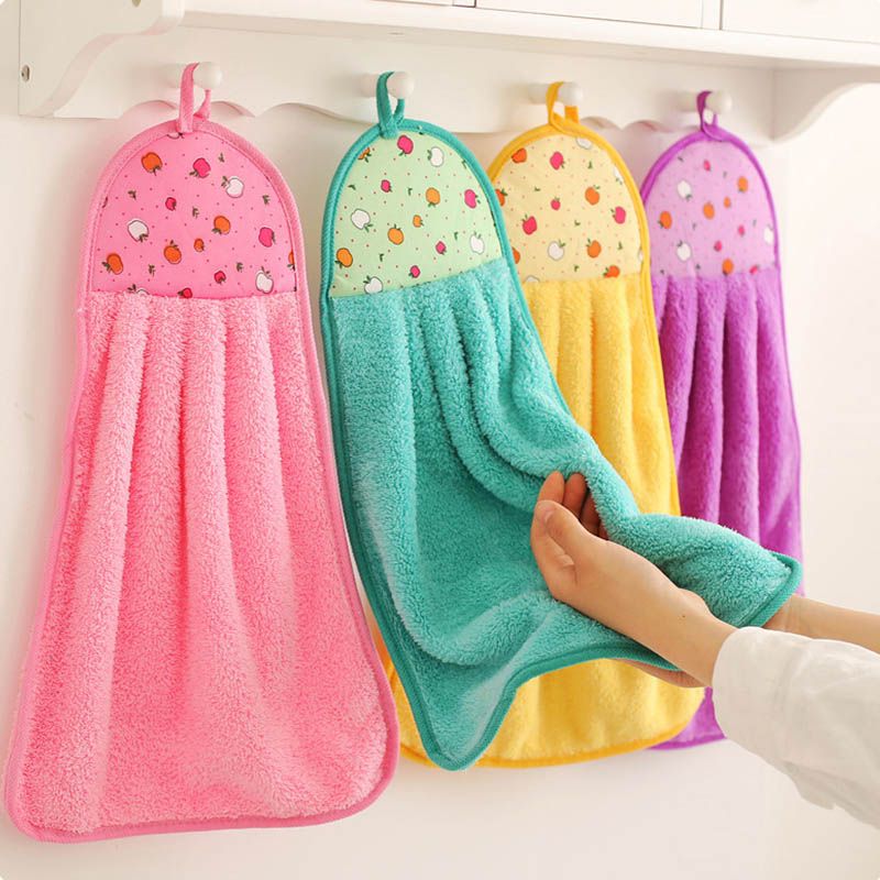 Hanging Kitchen Towe, Unique Embroidery Decorative Soft Microfiber