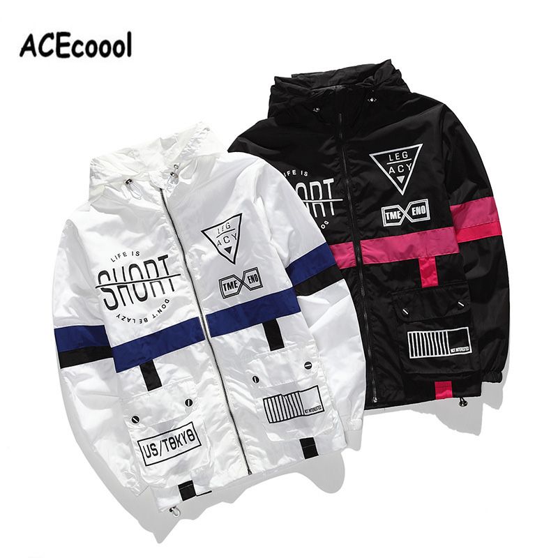 Hip Hop Windbreaker Jacket Men 