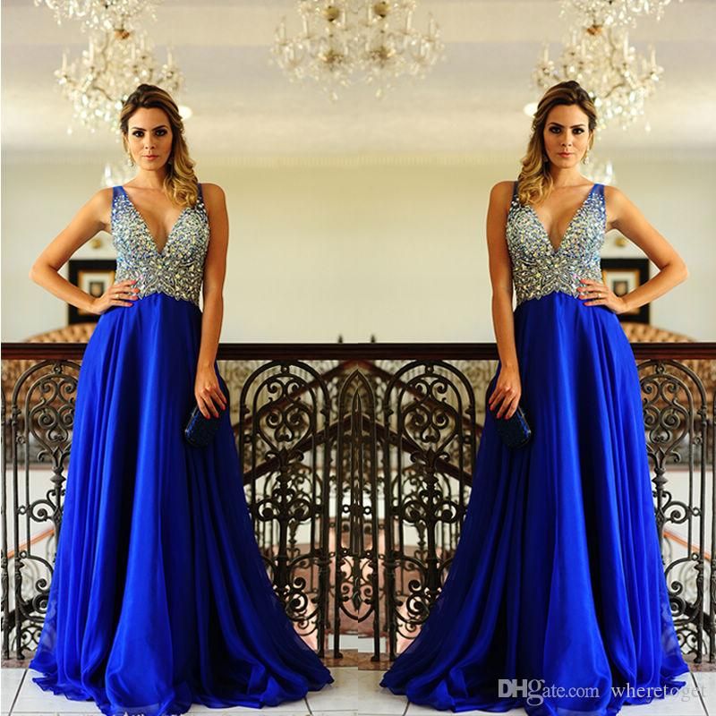 Vestido de graduacion azul Clearance