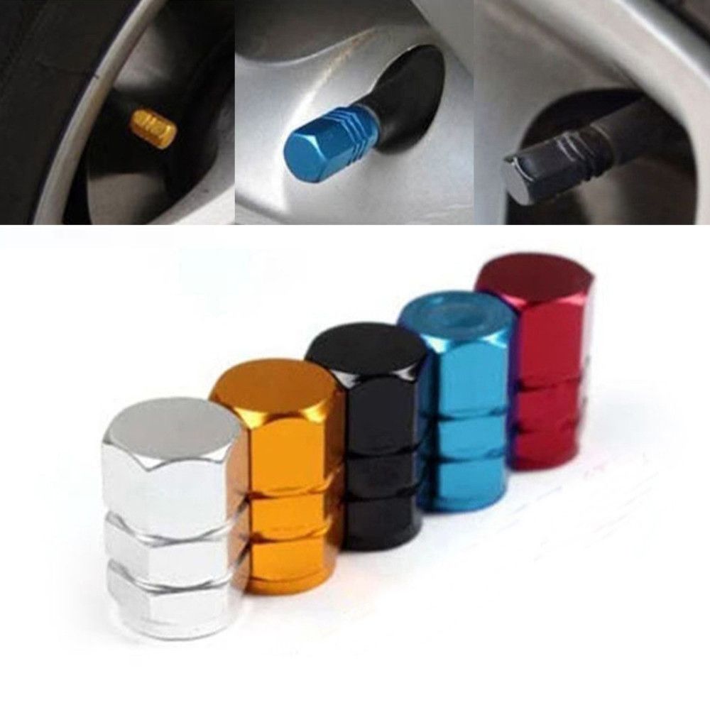 Tapas de vástago de la válvula del neumático del coche 4pcs / pack de válvula antirrobo