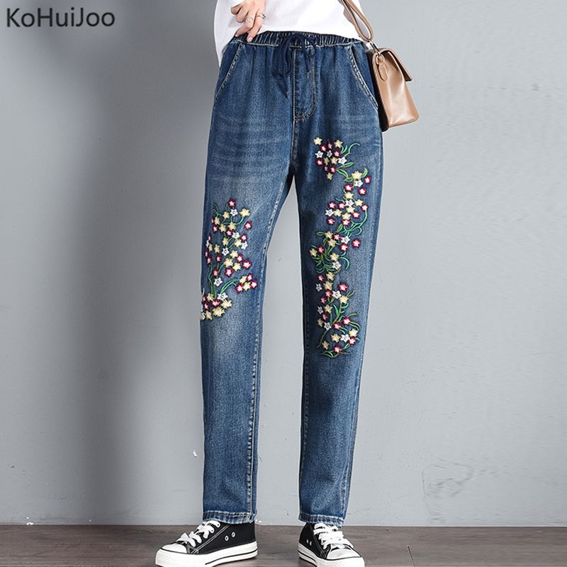 calça jeans com cordão feminina