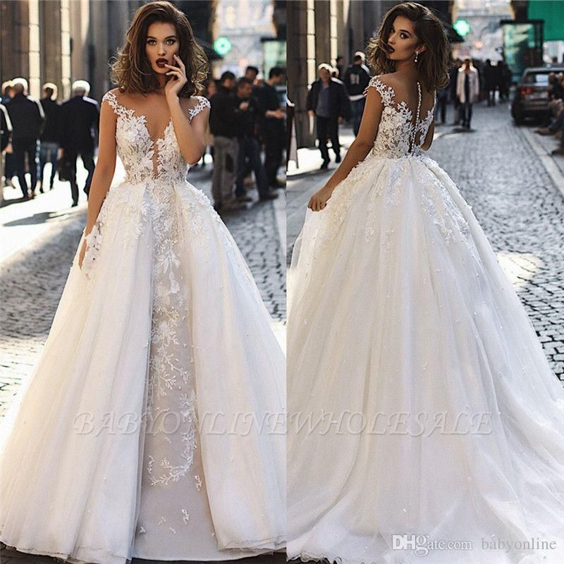 detachable cap sleeves for wedding dress