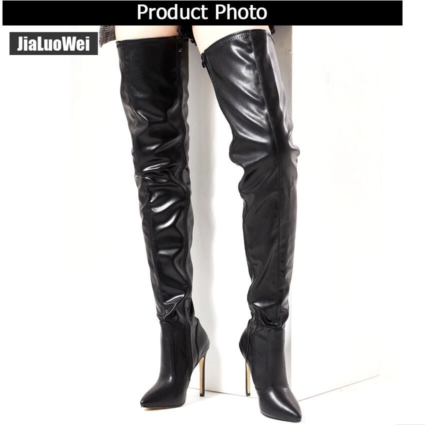 Women's Casual Over Knee Thigh Boots Outdoor Fashion Pointed Toe Zipper Boots