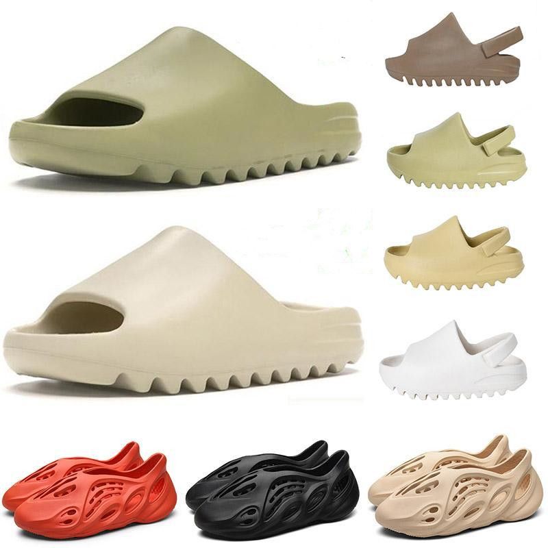 2020 2020 Kids Kanye Slides Cheap Fashion Foam Runner Resin Bone Desert ...