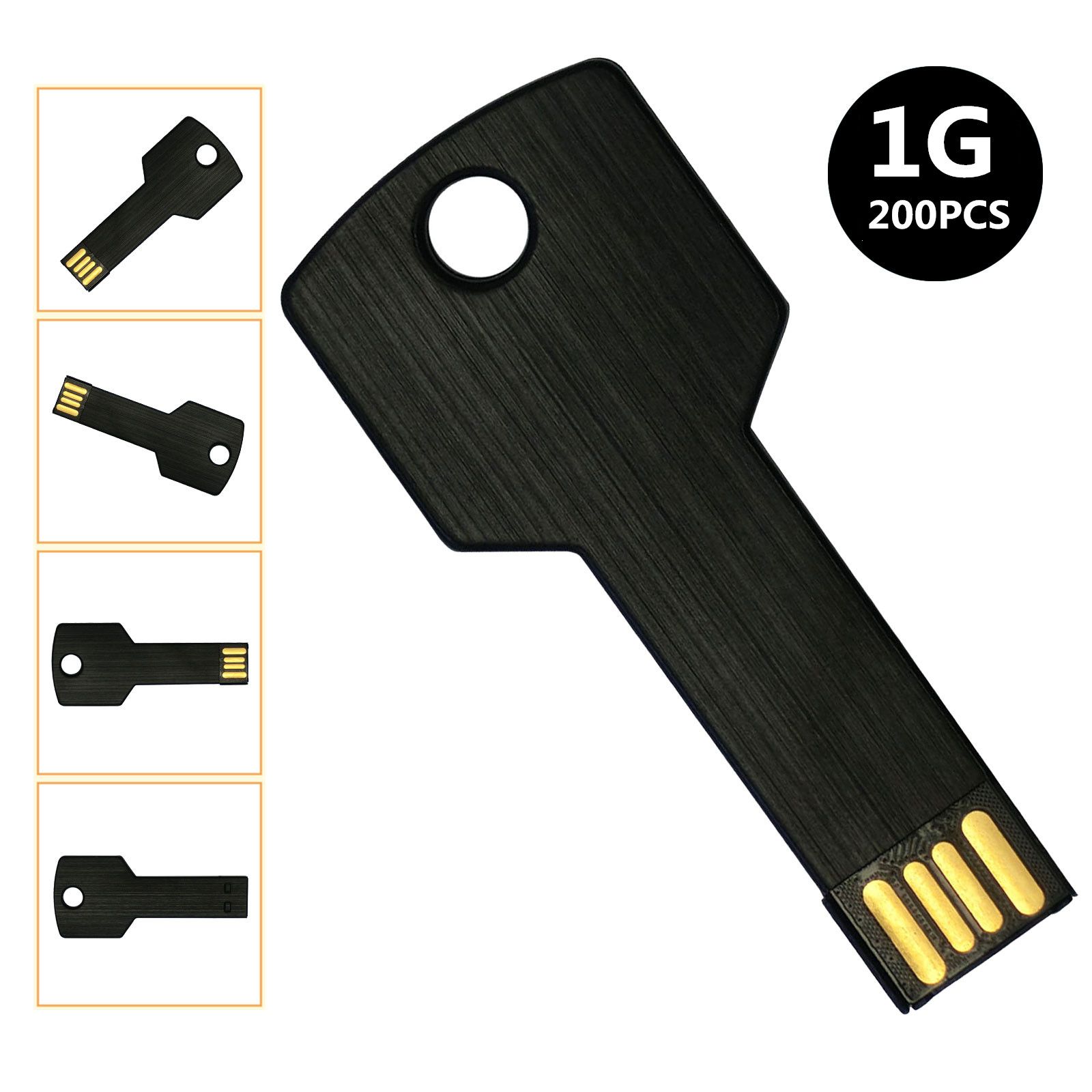 Lot 10 8GB USB Flash Drive 8G Memory Pen Stick Wholesale Key Shape Bulk Gold 