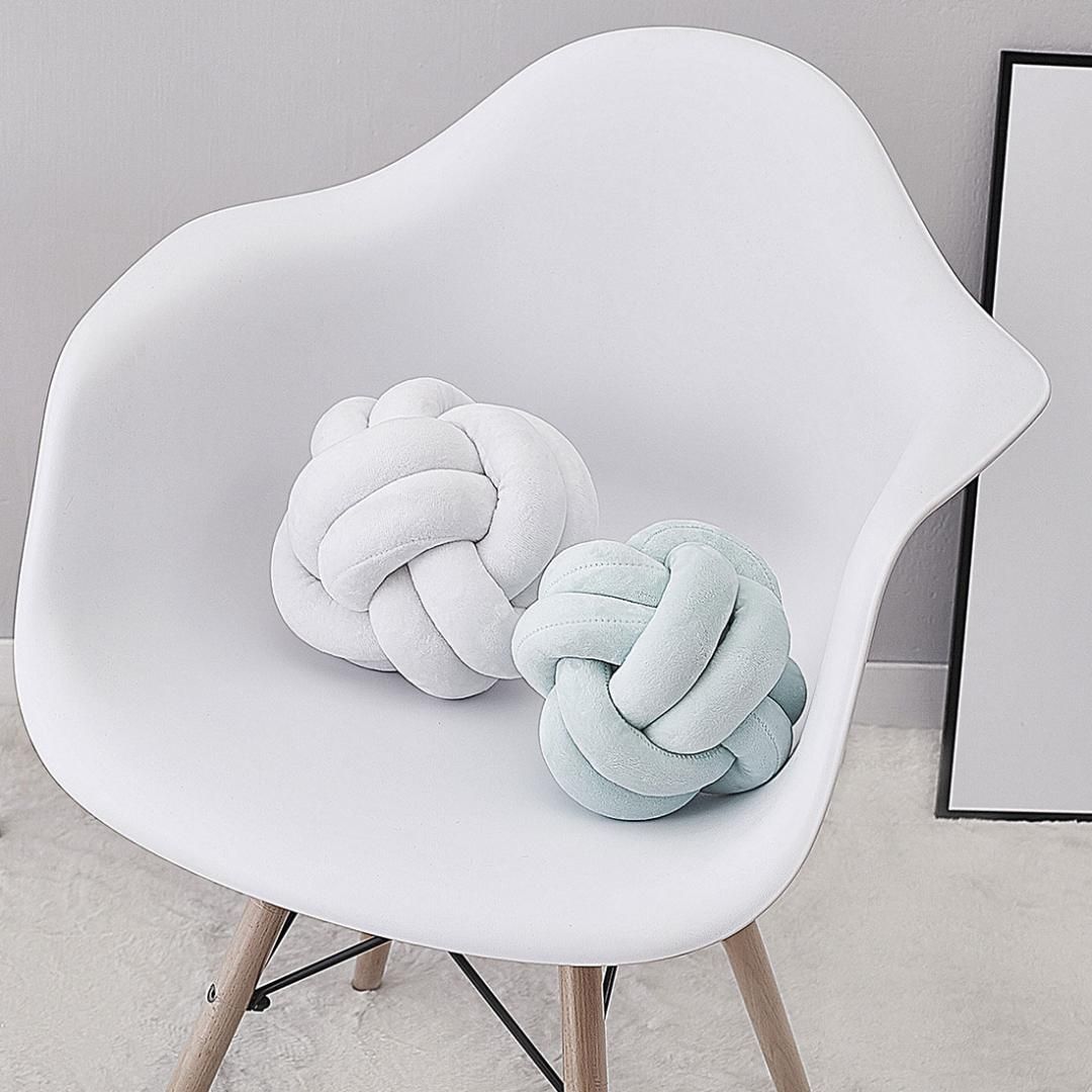blue knot pillow