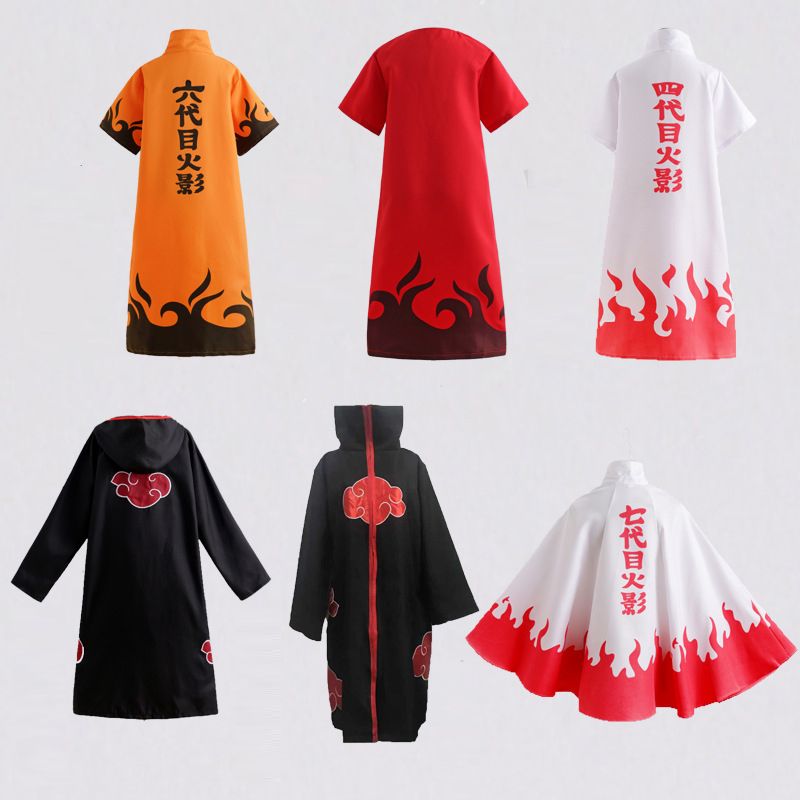 Naruto Akatsuki Nuvem Vermelha Robe Cos Roupas