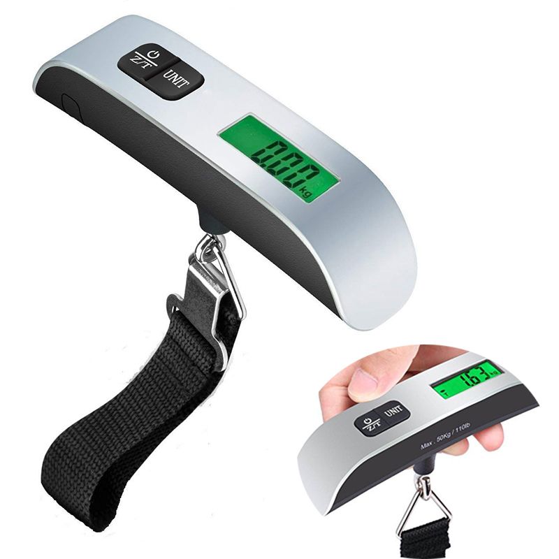 50kg/110lb Digital Electronic Luggage Scale Luggage Scales Portable Hanging  Suitcase Scale Handled Travel Bag Weighting Balance( Batteries not  included)
