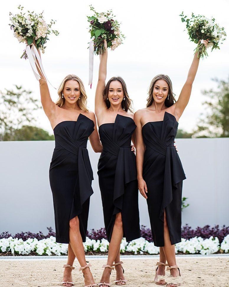 boho black bridesmaid dresses