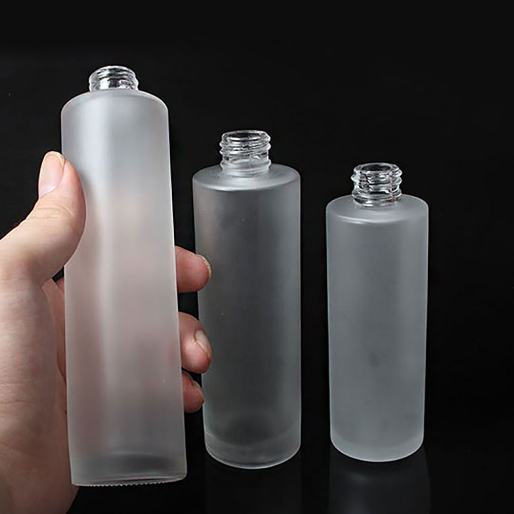 2021 Wholesale Empty Glass Lotion Bottle, 100ml Clear Frosted Serum