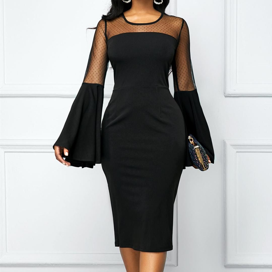 long sleeve dress business